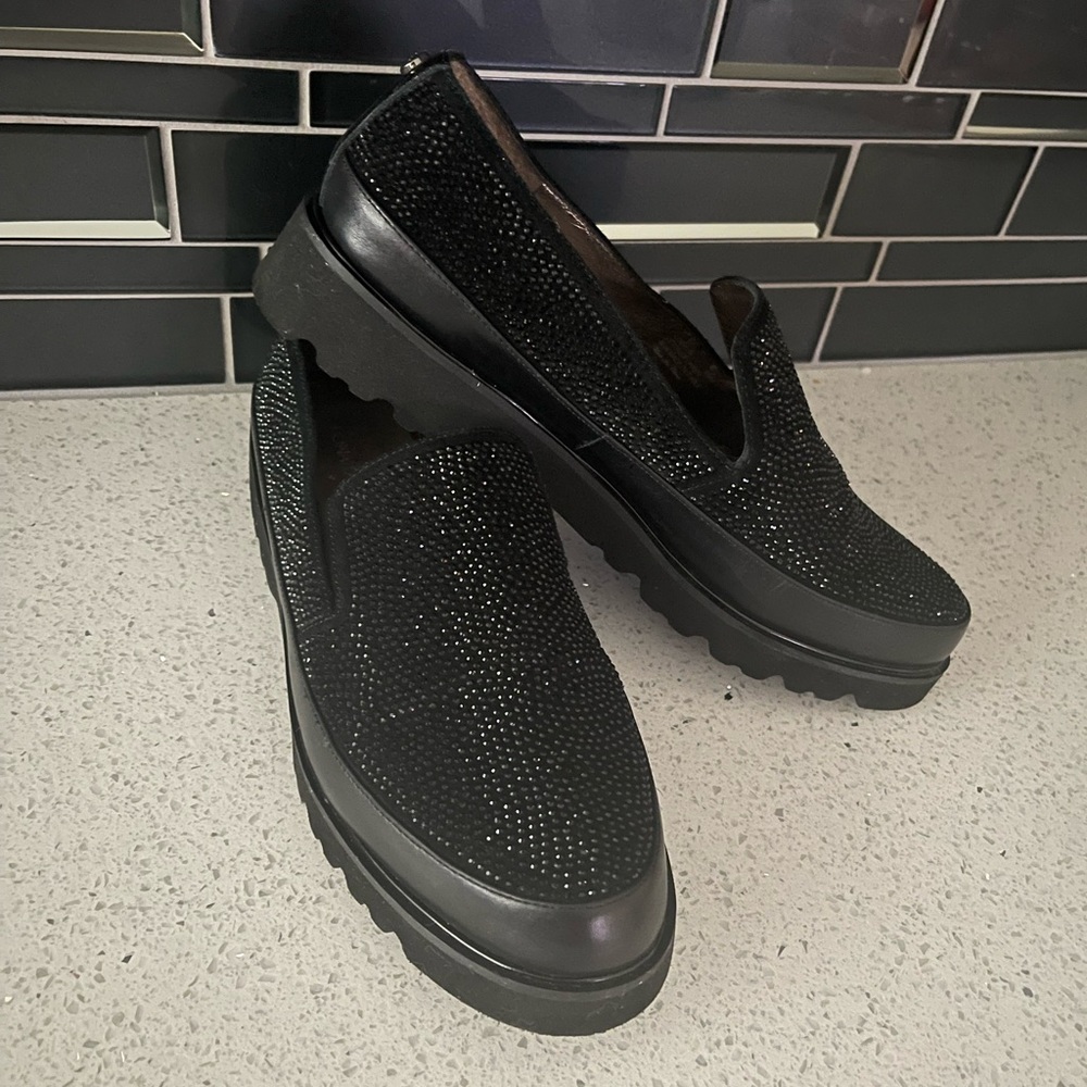 Donald J Pliner Black Sparkling Loafer Women’s 9.5